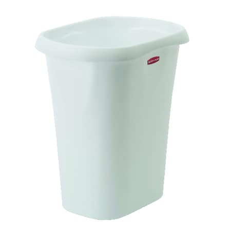 3 Gal White Polypropylene Open Top Wastebasket